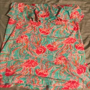lily pulitzer strapless top